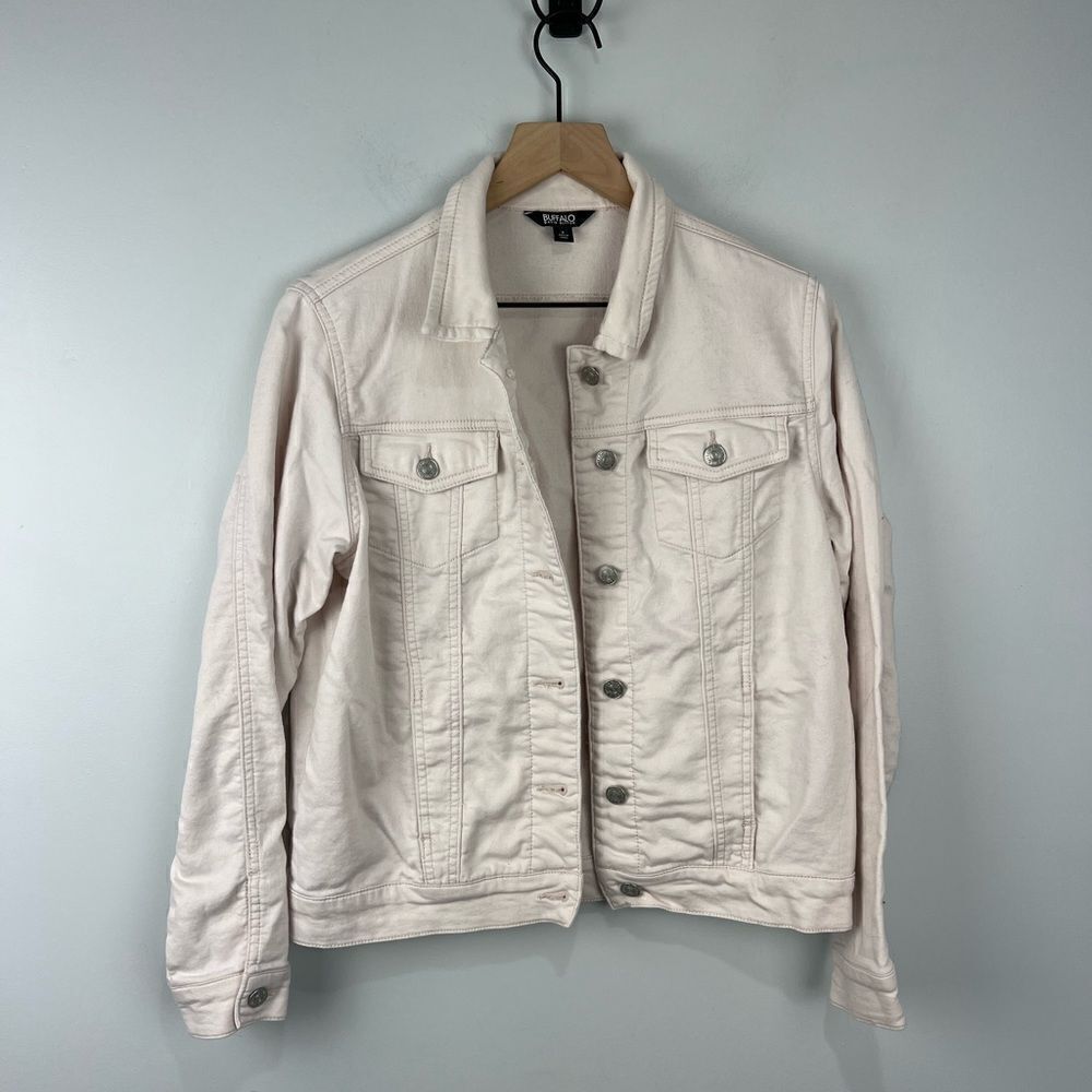 Buffalo David Bitton Pale Pink Cotton Button Jacket S